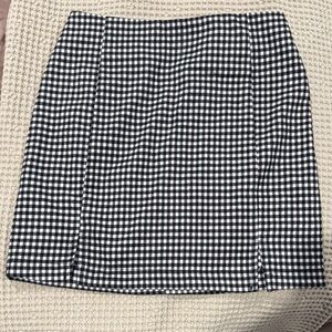 Eyeshadow Black & White Gingham Mini Skirt